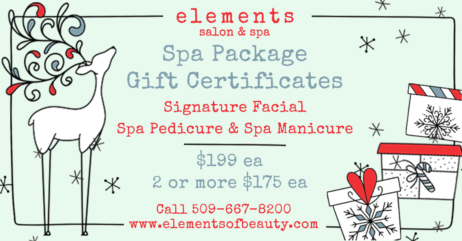 Holiday Gift Certificate Packages